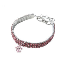Load image into Gallery viewer, Pet crystal collar Kitten necklace Pet Pendant Shiny Bright Heart Shaped Crystal Diamond Decoration Accessories for Teddy