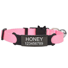 Load image into Gallery viewer, Personalized ID Free Engraving Cat Collar Safety Breakaway Small Dog Cute Nylon Adjustable for Puppy Kittens Necklace
