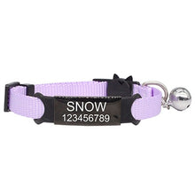 Load image into Gallery viewer, Personalized ID Free Engraving Cat Collar Safety Breakaway Small Dog Cute Nylon Adjustable for Puppy Kittens Necklace