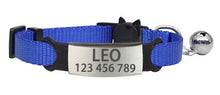 Load image into Gallery viewer, Personalized ID Free Engraving Cat Collar Safety Breakaway Small Dog Cute Nylon Adjustable for Puppy Kittens Necklace