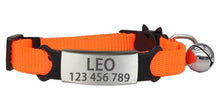 Load image into Gallery viewer, Personalized ID Free Engraving Cat Collar Safety Breakaway Small Dog Cute Nylon Adjustable for Puppy Kittens Necklace