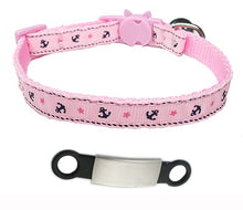 Load image into Gallery viewer, Personalized ID Free Engraving Cat Collar Safety Breakaway Small Dog Cute Nylon Adjustable for Puppy Kittens Necklace