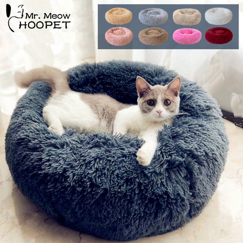 Hoopet Cat Warm Basket Bed Cat House Kennel for Dog Puppy Home Sleeping Kennel Teddy Comfortable House