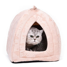 Load image into Gallery viewer, Drop shipping Foldable Pet Cat Cave House Cat Kitten Bed Cama Para Cachorro Soft Dog House Cat Dogs Home Shape Red Green