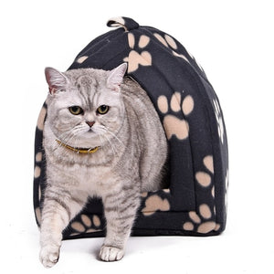 Drop shipping Foldable Pet Cat Cave House Cat Kitten Bed Cama Para Cachorro Soft Dog House Cat Dogs Home Shape Red Green