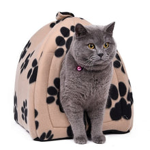 Load image into Gallery viewer, Drop shipping Foldable Pet Cat Cave House Cat Kitten Bed Cama Para Cachorro Soft Dog House Cat Dogs Home Shape Red Green