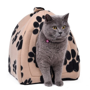 Drop shipping Foldable Pet Cat Cave House Cat Kitten Bed Cama Para Cachorro Soft Dog House Cat Dogs Home Shape Red Green