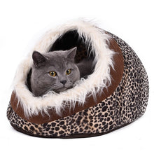 Load image into Gallery viewer, Home Shape Foldable Pet Cat Cave House Cat Kitten Bed Cama Para Cachorro Soft Winter Warm Dogs Kennel Nest Dog Cat