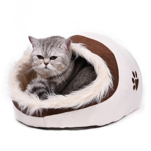 Home Shape Foldable Pet Cat Cave House Cat Kitten Bed Cama Para Cachorro Soft Winter Warm Dogs Kennel Nest Dog Cat