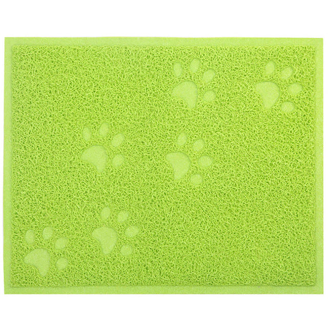 1pc Square Pad Portable Litter Mat PVC Easy Clean Pets Home Thicken Dog Non Slip Paws Printed Soft Cat High Quality