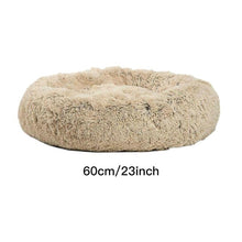 Load image into Gallery viewer, Pet Dog Cat Calming Bed Round Nest Warm Soft Plush Comfortable Fur Donut Puppy Kennel Pet House Small Animals Home With Mat