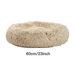 Pet Dog Cat Calming Bed Round Nest Warm Soft Plush Comfortable Fur Donut Puppy Kennel Pet House Small Animals Home With Mat