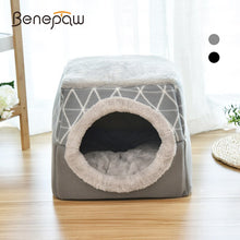 Load image into Gallery viewer, Benepaw Warm Soft Cat House Comfortable Removable Anti-slip Windproof Kitten Bed House Safe Washable Pet Home Cave Puppy