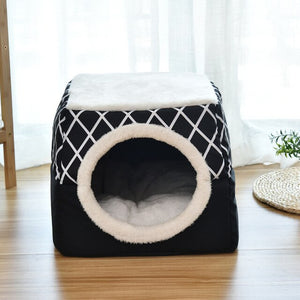 Benepaw Warm Soft Cat House Comfortable Removable Anti-slip Windproof Kitten Bed House Safe Washable Pet Home Cave Puppy