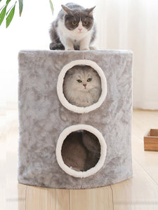 Scratching Cat Bed Winter Spring and Summer Cave Cat House Kitten Closed House Climbing Home Pet Products Cat Supplies AA60MW