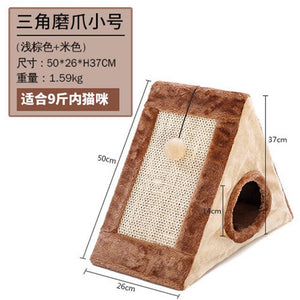 Scratching Cat Bed Winter Spring and Summer Cave Cat House Kitten Closed House Climbing Home Pet Products Cat Supplies AA60MW