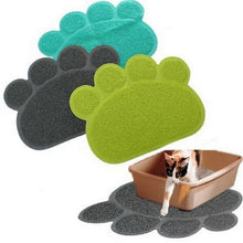 Load image into Gallery viewer, Hot Cute Dog Home Pet Footprints Shape Feeding Water Food Dish Tray Cat Bowl Mat Placemat Wipe Clean Floor PVC