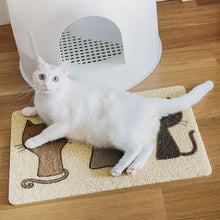 Load image into Gallery viewer, 40*60cm Home Cat Puppy Placemat Cleaning Carpet PVC Elastic Fiber Mat Claws Pet Sleeping Pad Cartoon Pattern