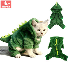 Load image into Gallery viewer, Halloween Funny Pet Cat Clothes Dogs Dinosaur Costumes Coat For Small Dog Winter Warm Fleece Puppy Outfit Cats Clothing