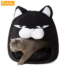 Load image into Gallery viewer, Petshy Cotton Cat Bed House for Cats Winter Warm Sleeping Mat Pad Puppy Cat Cage Cave Loungers Pet Dog Nest Kennel Cat Sofa Home