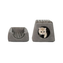 Load image into Gallery viewer, Collapsible Cat Cave Warm House Kennel Beds Pet Cats Sofa Mats Dogs for Small Kittens Home Window Sleeping Nest