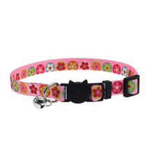 Load image into Gallery viewer, Safety Buckle Adjustable Kitten Small Dogs Cats Printing Collars Cat Collar With Bell Pet Supplies J2Y