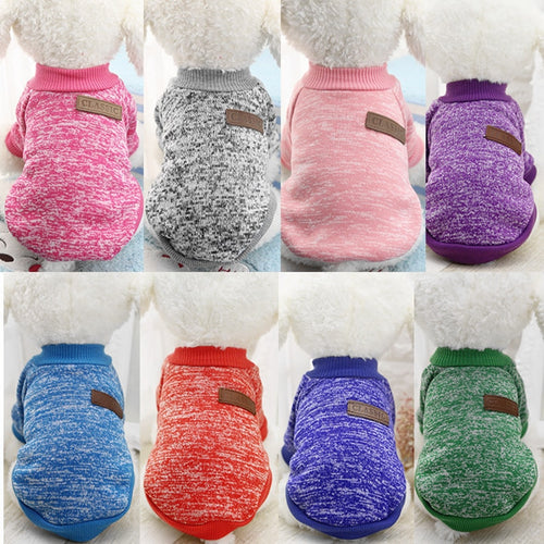 KEMISIDI Dog Clothes Ten Colors Classic Fashion Wool Sweater Dog And Cat Autumn And Winter Sweet Fleece Clothing