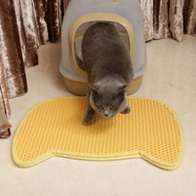 Load image into Gallery viewer, Pet Cat Double Side Kitten Cute Pattern Cat Litter Trapper Toilet Mat EVA Waterproof Easy Cleaning Mat for Home Pet Cat Supplies