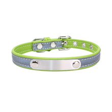 Load image into Gallery viewer, Reflective Leather Customized Cat Collar Personalized ID Collar Engrave Name Phone Number Free Engraving For Puppy Chihuahua 15