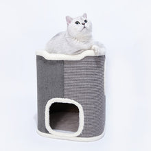 Load image into Gallery viewer, pet bed luxury house with window  pet products  cats home  pet chinchilla  cat window hammock  cat sleeping bed  sisal