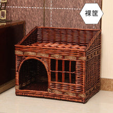 Load image into Gallery viewer, handmade Cat bed house in summer pet cat rattan villa home durable pet sleeping bed Breathable  cat kennel  dropshipping