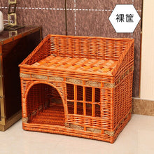 Load image into Gallery viewer, handmade Cat bed house in summer pet cat rattan villa home durable pet sleeping bed Breathable  cat kennel  dropshipping