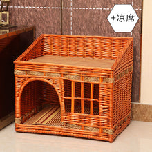Load image into Gallery viewer, handmade Cat bed house in summer pet cat rattan villa home durable pet sleeping bed Breathable  cat kennel  dropshipping