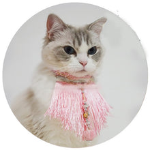 Load image into Gallery viewer, Kong Quelan fringed fur ball Egyptian wind red pet cat collar puppy clothing dress